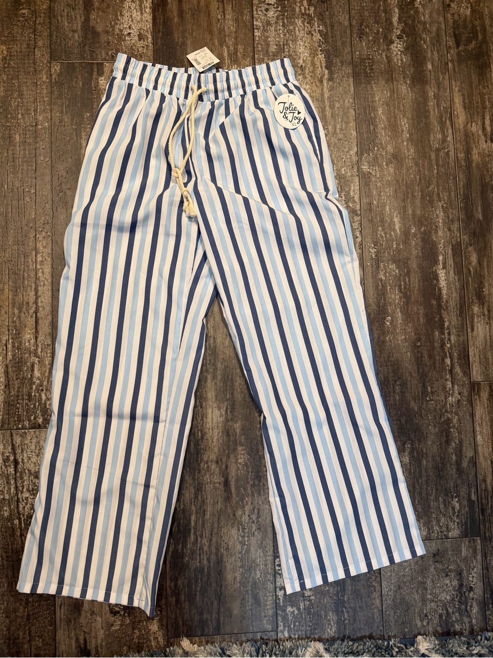 Women’s  Blue Stripe Casual Lounge Pants